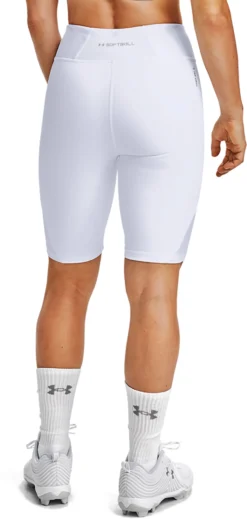 Under Armour Women's Softball Slider Shorts -DUCK Sporting Goods 1356906 White MODBCK