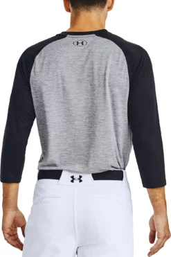 Under Armour Men's Utility 3/4 Sleeve Shirt -DUCK Sporting Goods 1358776 035 CharcoalHthrGreyBlack MODBCK