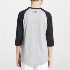 Under Armour Boys' Utility 3/4 Sleeve Shirt -DUCK Sporting Goods 1358788 038 GREYNAVY MODBCK