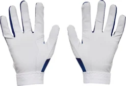 Under Armour Tee Ball Clean Up 21 Batting Gloves -DUCK Sporting Goods 1365464 400 WhiteRoyalBlue FRT