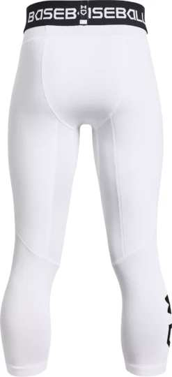 Under Armour Boys' Utility 3/4 Sliding Shorts -DUCK Sporting Goods 1367917 100 WhiteBlack BCK