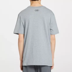 Under Armour Boys' Baseball Plate T-Shirt -DUCK Sporting Goods 1371213 035 SteelLightHeatherBlack MODBCK