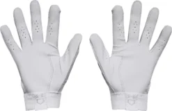 Under Armour Women's Radar 22 Softball Batting Gloves -DUCK Sporting Goods 1372534 100 WhiteHaloGray PALM