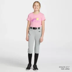 Under Armour Girls' Rainbow Softball Short Sleeve T-Shirt 7 Under Armour Girls' Rainbow Softball Short Sleeve T-Shirt -DUCK Sporting Goods 1374176 Flamingo MODSTLAD