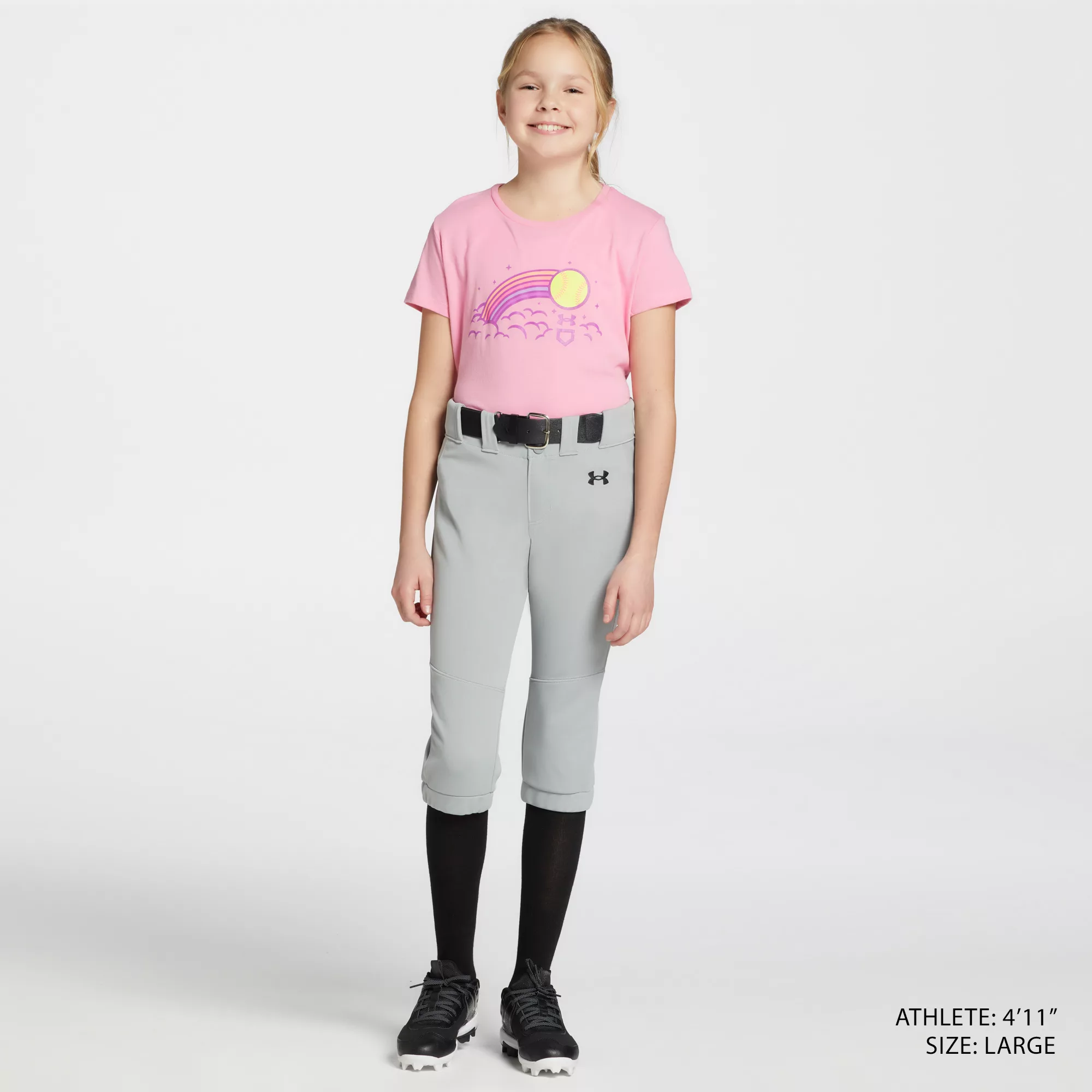 Under Armour Girls' Rainbow Softball Short Sleeve T-Shirt 4 Under Armour Girls' Rainbow Softball Short Sleeve T-Shirt - Image 2