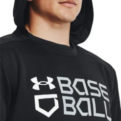 Under Armour Men's Baseball Graphic Hoodie -DUCK Sporting Goods 1374377 001 BlackWhite MODDET