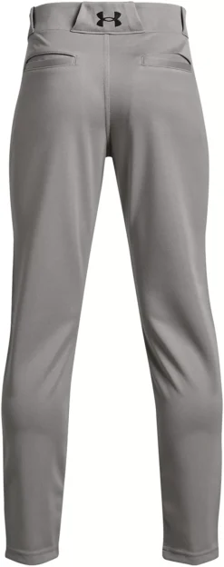 Under Armour Boy's Utility Open Bottom Baseball Pants -DUCK Sporting Goods 1374381 BaseballGreyBlack BCK