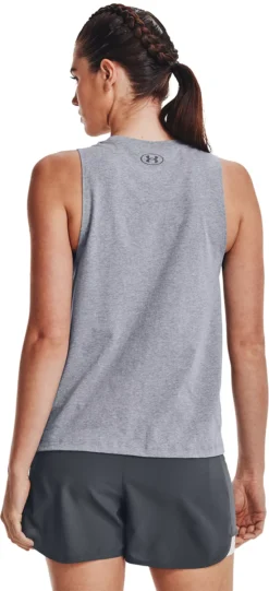 Under Armour Women's UA Softball Box Logo Tank Top -DUCK Sporting Goods 1377554 Grey MODBCK