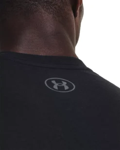 Under Armour Men's Baseball Script Short Sleeve T-Shirt -DUCK Sporting Goods 1377613 001 BlackPitchGray MODDET