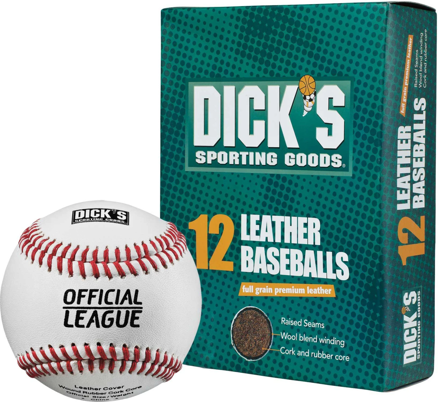 DICK'S Sporting Goods Leather Baseballs - 12 Pack 3 DICK'S Sporting Goods Leather Baseballs - 12 Pack