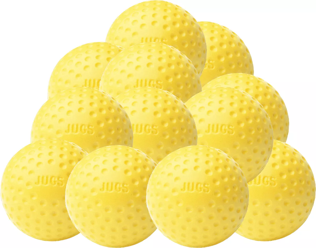 Jugs Sting-Free Dimpled Yellow Baseballs - 12 Pack 3 Jugs Sting-Free Dimpled Yellow Baseballs - 12 Pack
