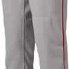 Mizuno Boys' Select Pro Piped Baseball Pants -DUCK Sporting Goods 16MIZBBMZNPNPPDPNBBA Grey Red