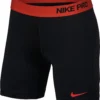 Nike Girls' Pro Softball Sliding Shorts -DUCK Sporting Goods 17NIKGGTGHTSLDRXXBBA Black Max Orange