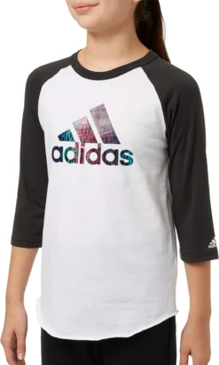 Adidas Girls' Destiny ¾ Sleeve Softball Graphic Shirt