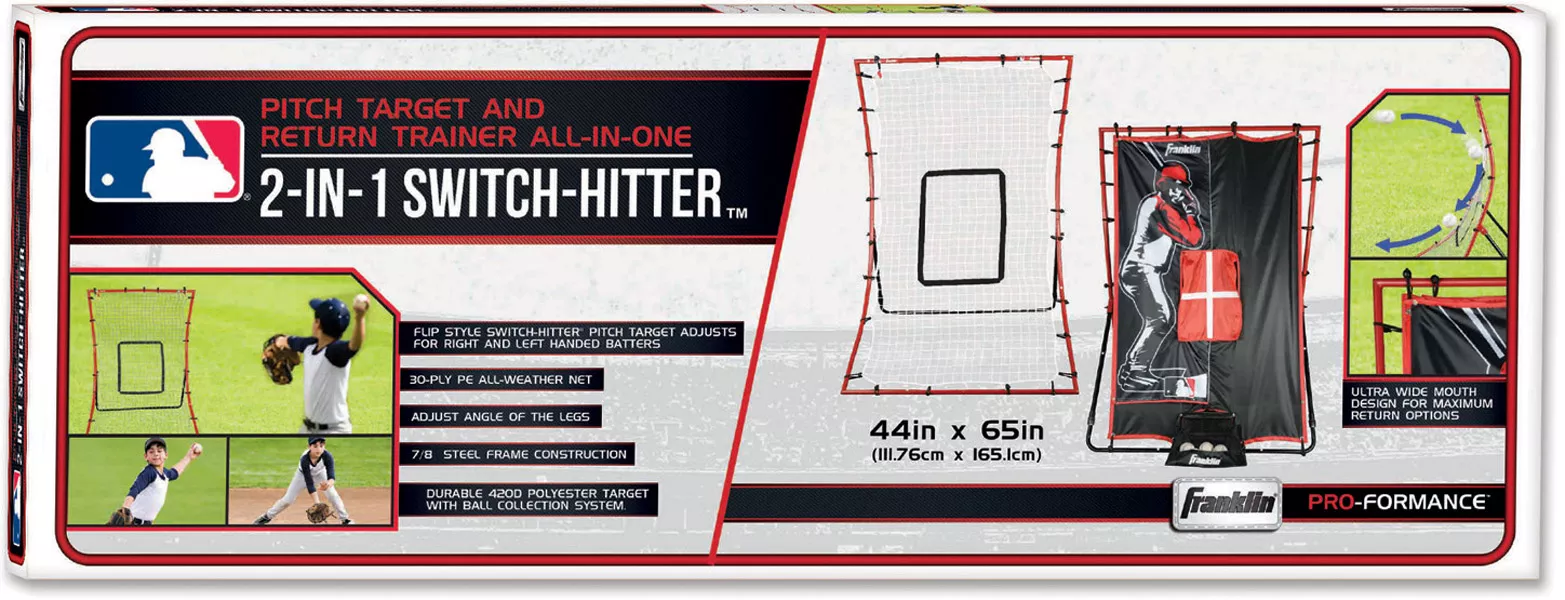 Franklin MLB 65” 2-in-1 Switch-Hitter Flyback Return Trainer 4 Franklin MLB 65” 2-in-1 Switch-Hitter Flyback Return Trainer - Image 2