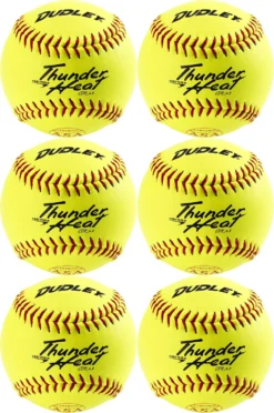 Dudley 11” ASA Thunder Heat Fastpitch Softballs - 6 Pack
