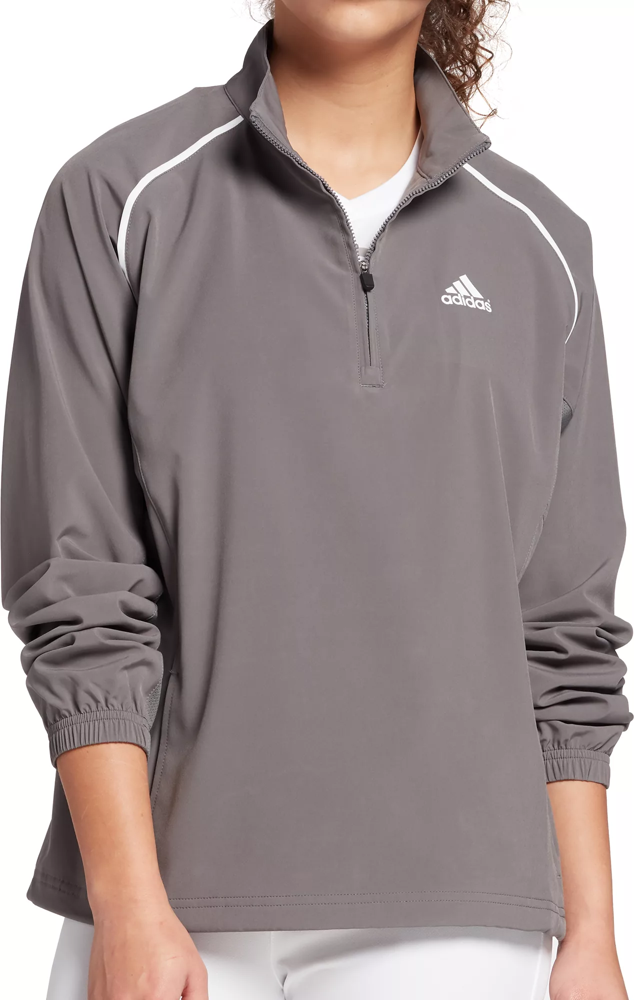 Adidas Women's Triple Stripe Long Sleeve Woven Softball Jacket 3 Adidas Women's Triple Stripe Long Sleeve Woven Softball Jacket