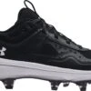 Under Armour Women's Glyde MT TPU Softball Cleats 1 Under Armour Women's Glyde MT TPU Softball Cleats -DUCK Sporting Goods 21UARAGLYDMTTPBLKCLT Black White