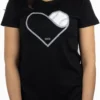 Baseballism Women's Heart Seams T-Shirt 1 Baseballism Women's Heart Seams T-Shirt -DUCK Sporting Goods 22BLLWHRTSMSWTBLCBBA Black