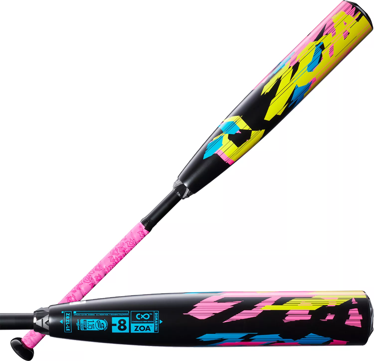 DeMarini ZOA Glitch 2¾'' Limited Edition USSSA Bat 2023 (-8) 3 DeMarini ZOA Glitch 2¾'' Limited Edition USSSA Bat 2023 (-8)