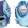 Marucci 8.5" Girls' Backyard Tee Ball Glove & Ball -DUCK Sporting Goods 22MCCYBYBGPBFPLHXCTMA Purple Blue 1