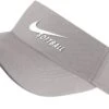 Nike Adult Softball Visor -DUCK Sporting Goods 22NIKADLTNKSBLLVSBBA Grey White