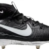 Nike Men's Alpha Huarache NXT Metal Baseball Cleats -DUCK Sporting Goods 22NIKMLPHHRCHNXTBSTL Black Grey