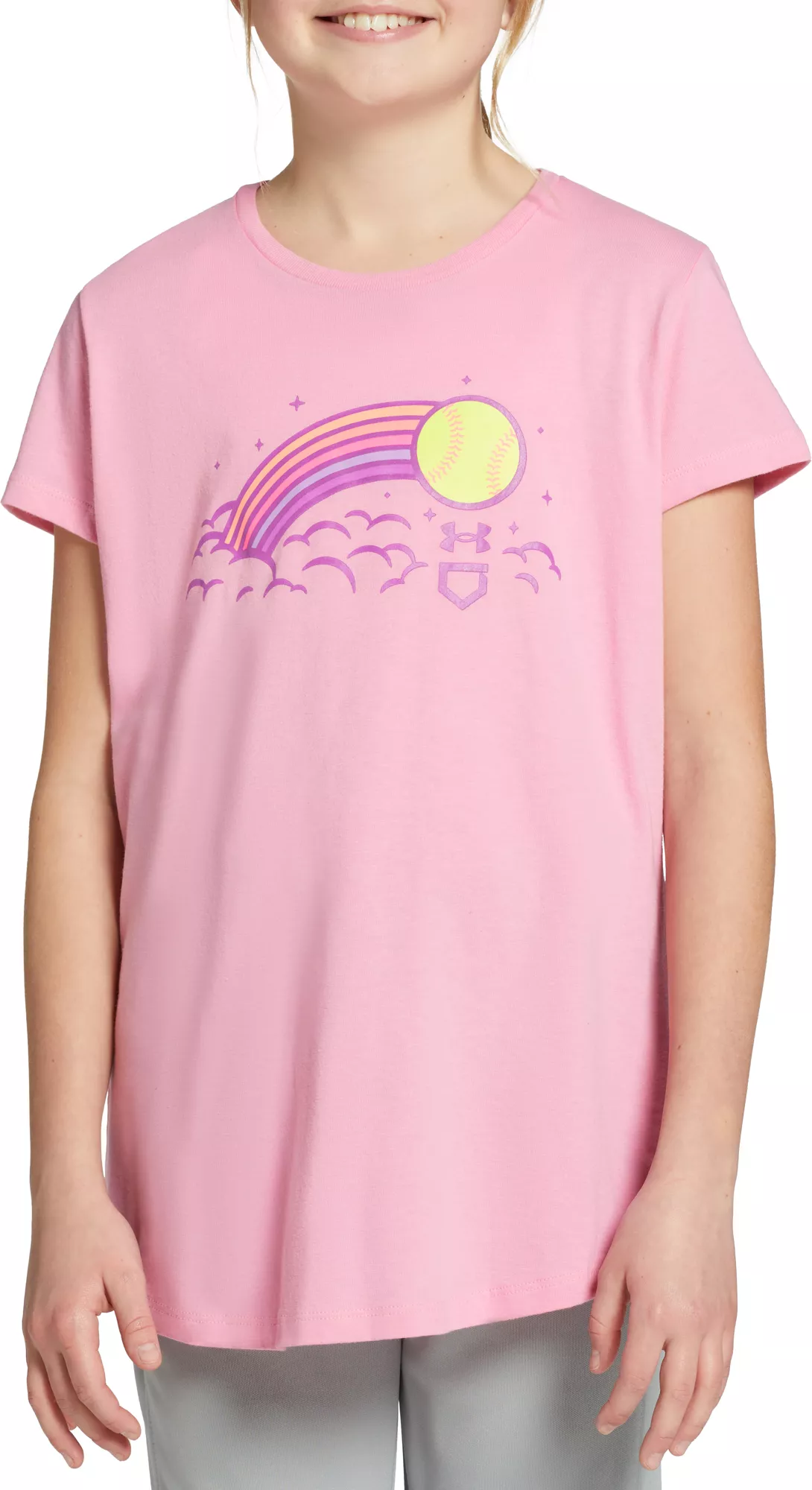 Under Armour Girls' Rainbow Softball Short Sleeve T-Shirt 3 Under Armour Girls' Rainbow Softball Short Sleeve T-Shirt