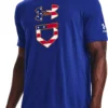 Under Armour Men's Baseball USA Icon T-Shirt -DUCK Sporting Goods 22UARMMBSBLSCNSSTBBA Royal White