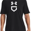 Under Armour Men's Baseball Plate Short Sleeve T-Shirt -DUCK Sporting Goods 22UARMMPLTSHRTSLVBBA Black White