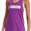Under Armour Women's Softball Wordmark Bar Tank 1 Under Armour Women's Softball Wordmark Bar Tank -DUCK Sporting Goods 22UARWWSFTBLLWMBRBBA Purple