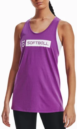 Under Armour Women's Softball Wordmark Bar Tank