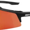 100% Speedcraft XS Sunglasses -DUCK Sporting Goods 22WHUUSPDCRFTXSBKSGS Black Red Mirror