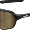 100% S2 Sunglasses -DUCK Sporting Goods 23WHUAS2MTTBLKGLDGAA Matte Black Gold Mirror