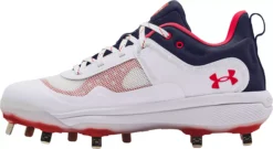 Under Armour Women's Glyde USA Metal Fastpitch Softball Cleats 8 Under Armour Women's Glyde USA Metal Fastpitch Softball Cleats -DUCK Sporting Goods 3025104 100 WhiteRoyal INS