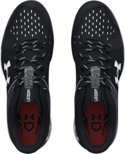 Under Armour Kids' Leadoff RM Baseball Cleats -DUCK Sporting Goods 3025600 001 BlackWhite TOP