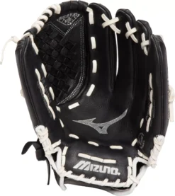 Mizuno 12'' Girls' Prospect Select Series Softball Glove 9 Mizuno 12'' Girls' Prospect Select Series Softball Glove -DUCK Sporting Goods 312825 BlackWhite PALM