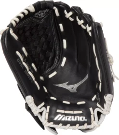 Mizuno 12.5'' Girls' Prospect Select Series Softball Glove -DUCK Sporting Goods 312855L BlackWhite PALM