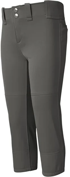 Mizuno Girls' Belted Softball Pants 12 Mizuno Girls' Belted Softball Pants -DUCK Sporting Goods 350462 3Y3Y DarkCharcoal AL