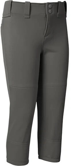 Mizuno Girls' Belted Softball Pants 13 Mizuno Girls' Belted Softball Pants -DUCK Sporting Goods 350462 3Y3Y DarkCharcoal AR