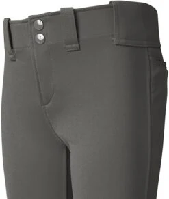 Mizuno Girls' Belted Softball Pants 17 Mizuno Girls' Belted Softball Pants -DUCK Sporting Goods 350462 3Y3Y DarkCharcoal DET alt1