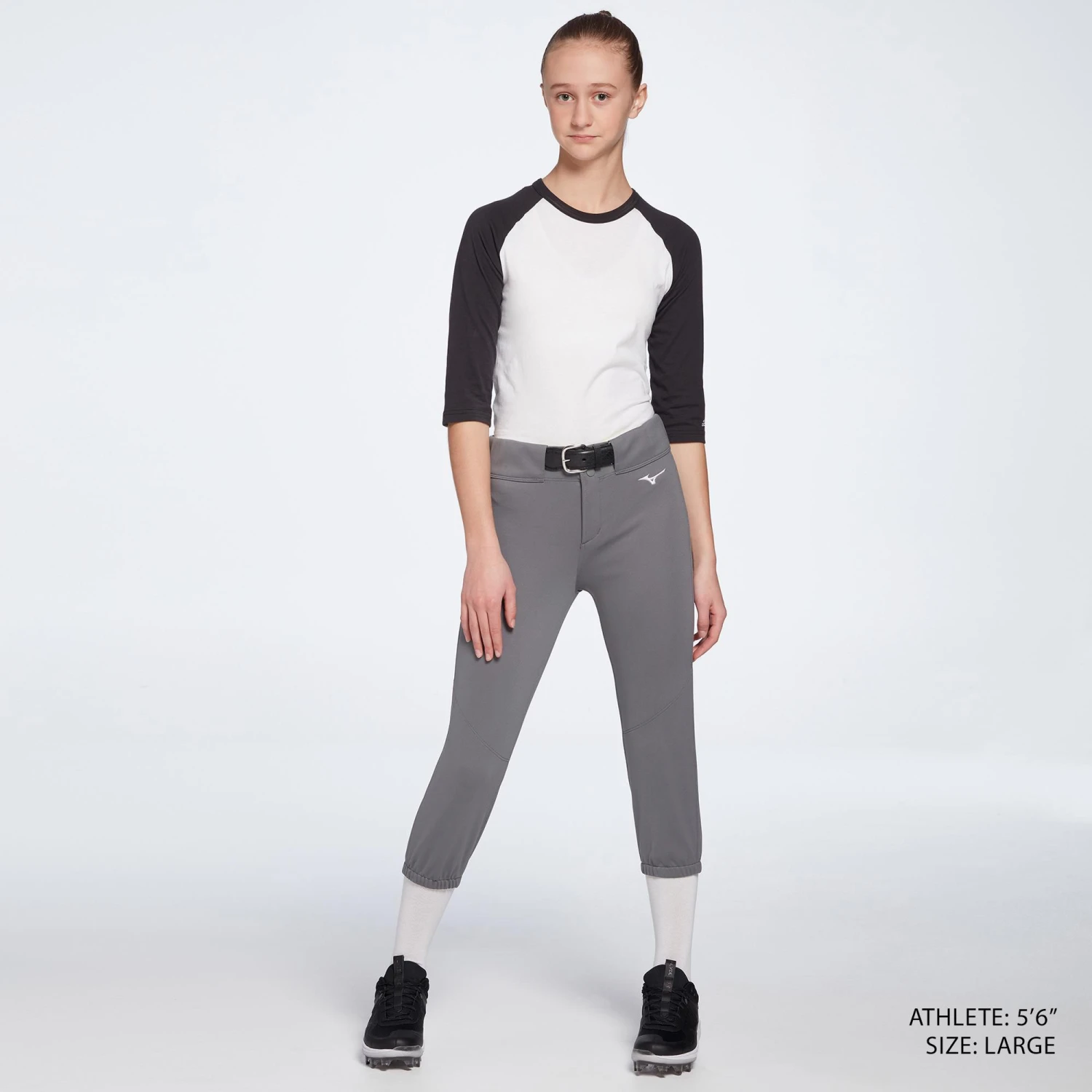 Mizuno Girls' Belted Stretch Softball Pants 4 Mizuno Girls' Belted Stretch Softball Pants - Image 2