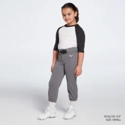 Mizuno Girls' Belted Stretch Softball Pants 14 Mizuno Girls' Belted Stretch Softball Pants -DUCK Sporting Goods 350783 929204 Charcoal MODFRT