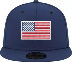 New Era Adult USA Flag 59Fifty Fitted Hat -DUCK Sporting Goods 70680233A NavyCamo FRT