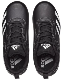 Adidas Kids' Rundown TPU Baseball Cleats -DUCK Sporting Goods ABBC21 BLK BlackWhite TOP