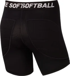 Nike Girls' Dri-FIT Softball Slider Shorts -DUCK Sporting Goods AV6843 010 TmBlackTmBlackWhite BCK