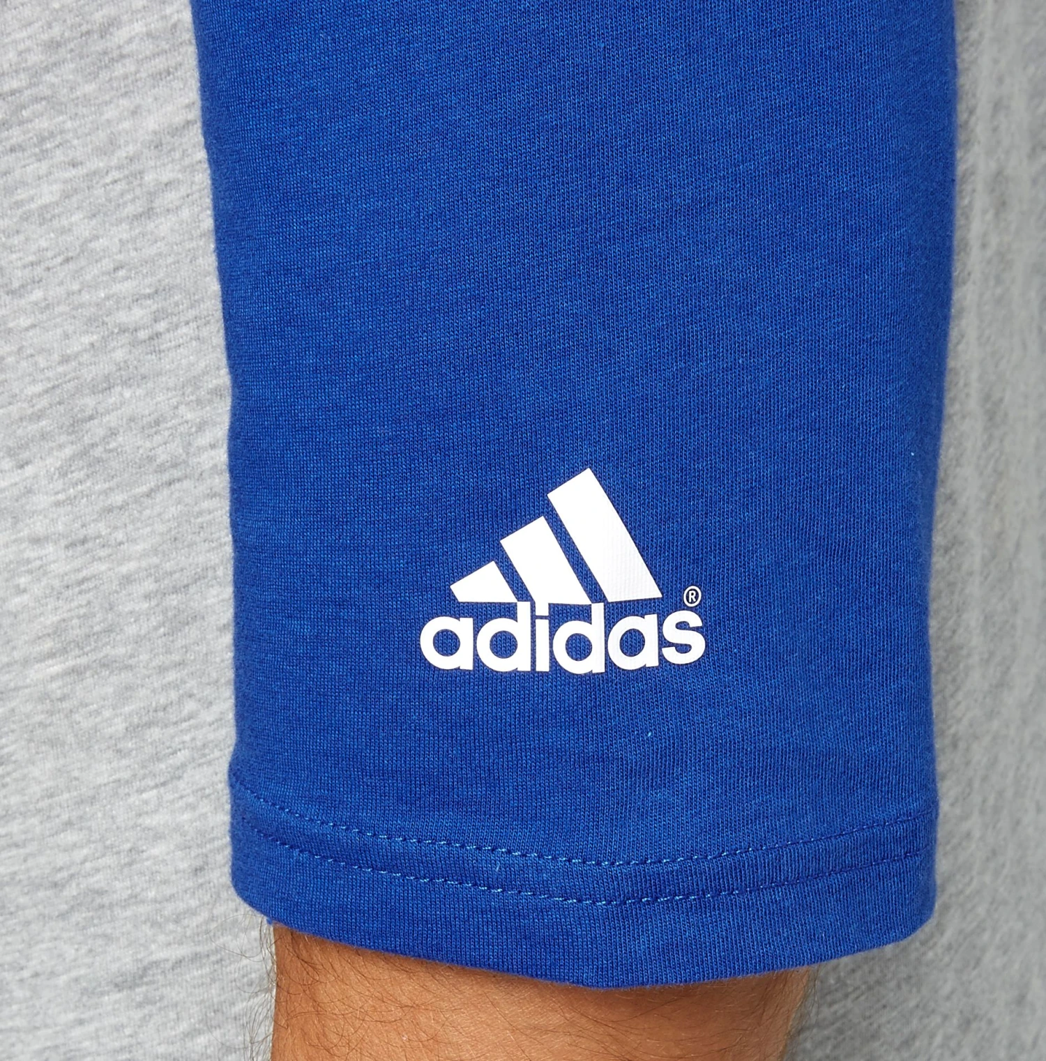 Adidas Men's Triple Stripe ¾ Sleeve Heather Baseball Shirt 6 Adidas Men's Triple Stripe ¾ Sleeve Heather Baseball Shirt - Image 4