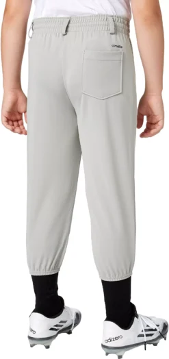 Adidas Youth Triple Stripe Pull Up Pants -DUCK Sporting Goods BBA12066 GreyBaseball FRT