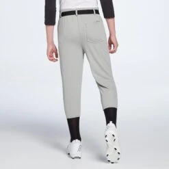 Adidas Youth Triple Stripe Pull Up Pants -DUCK Sporting Goods BBA12066 GreyBaseball MODBCK alt1