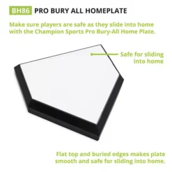 Champion BH86 Pro Bury All Home Plate -DUCK Sporting Goods BH86 NOCOLOR DET alt1